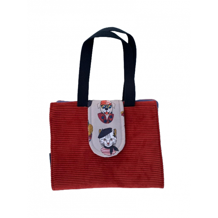 Pochette P'tit Monde - Maison - Rouge Animaux habillés.