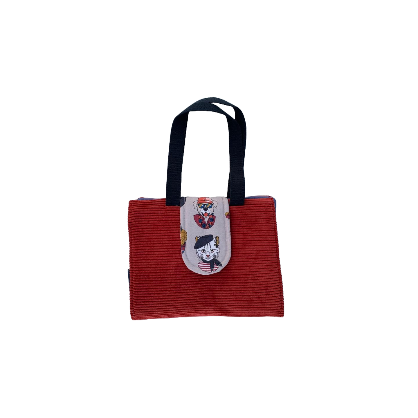 Pochette P'tit Monde - Maison - Rouge Animaux habillés.