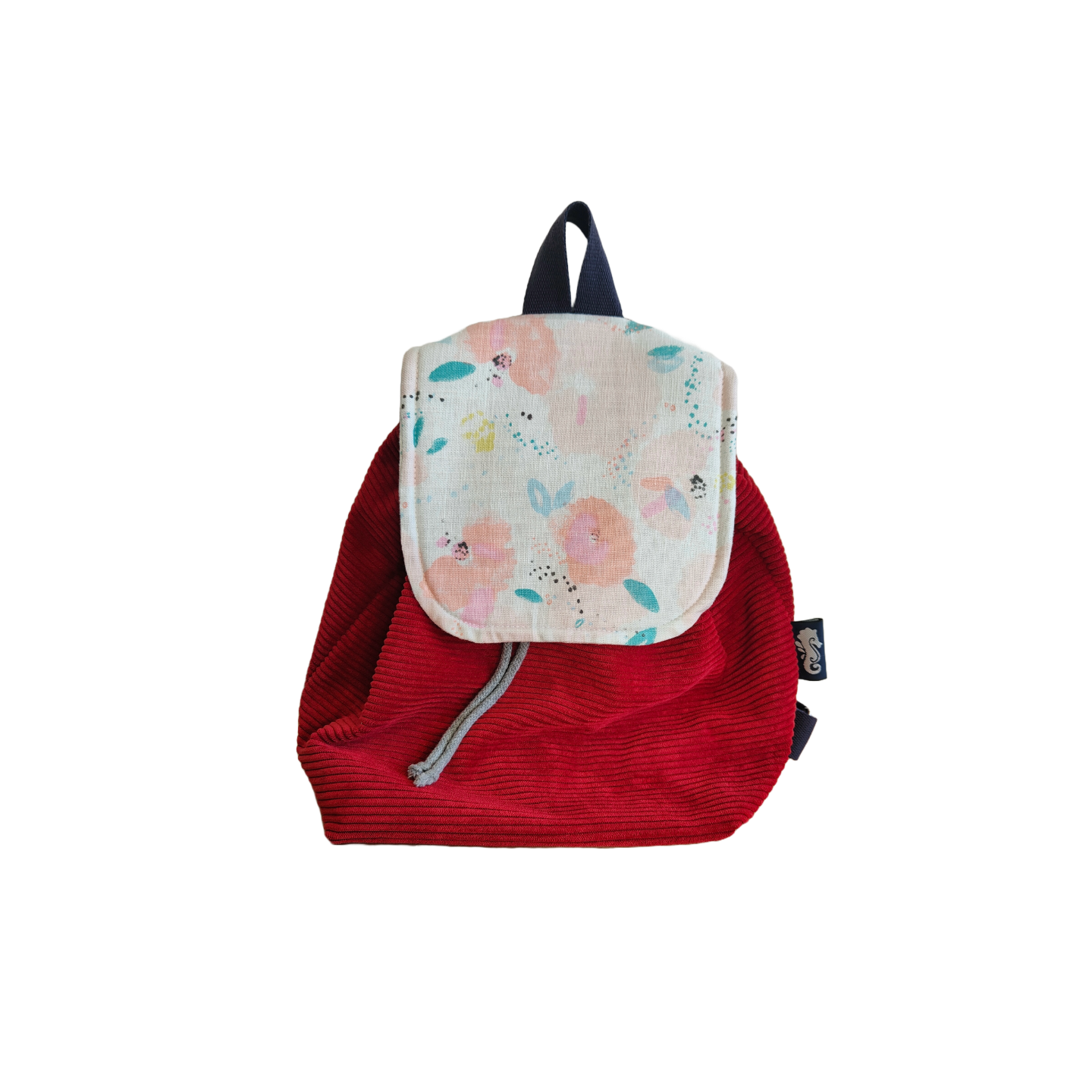 Sac P'tit Dos- Velours côtelé Rose - A personnaliser - Taille S ou M